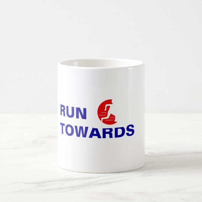 Run Towards Not From logo Mug (Center)