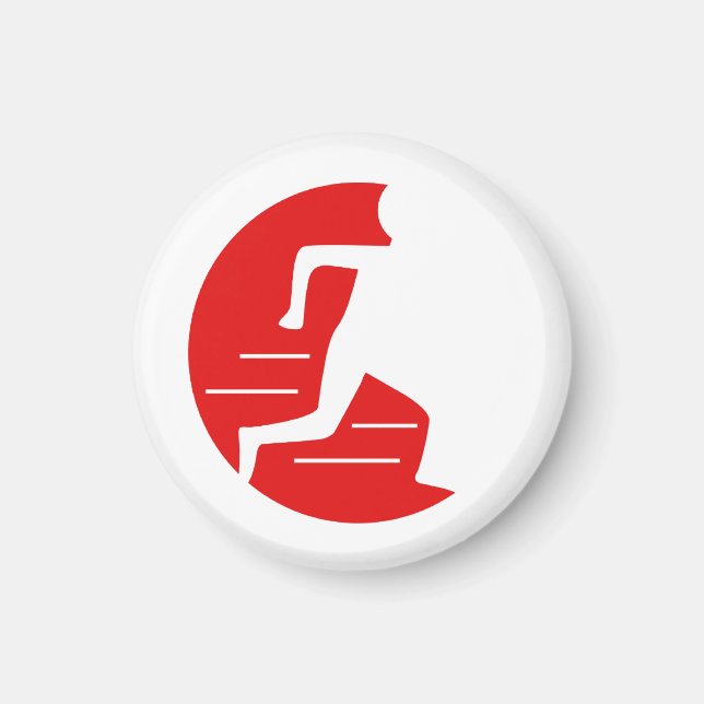 Run Towards Not From Running Man Logo Magnet (Front)