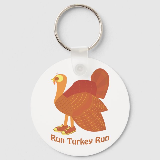 Run, Turkey, Run Key Ring (Front)