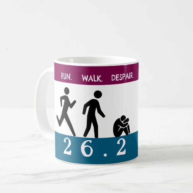 Run. Walk. Despair. Coffee Mug (Front Left)