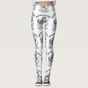 Run Wild Run Free Trail Running Club T-Shirt Leggings