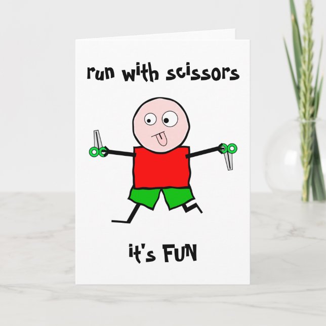 Run with scissors card (Front)