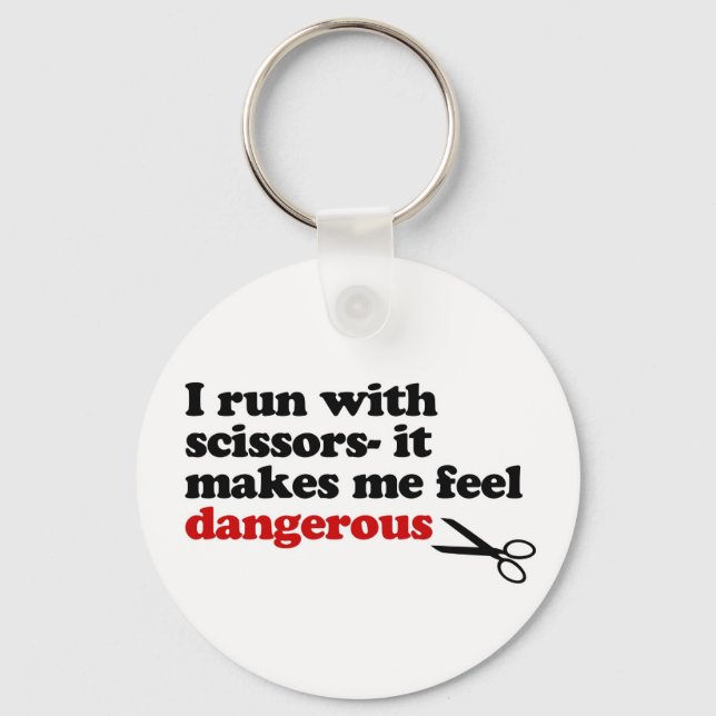 Run with Scissors Key Ring (Front)