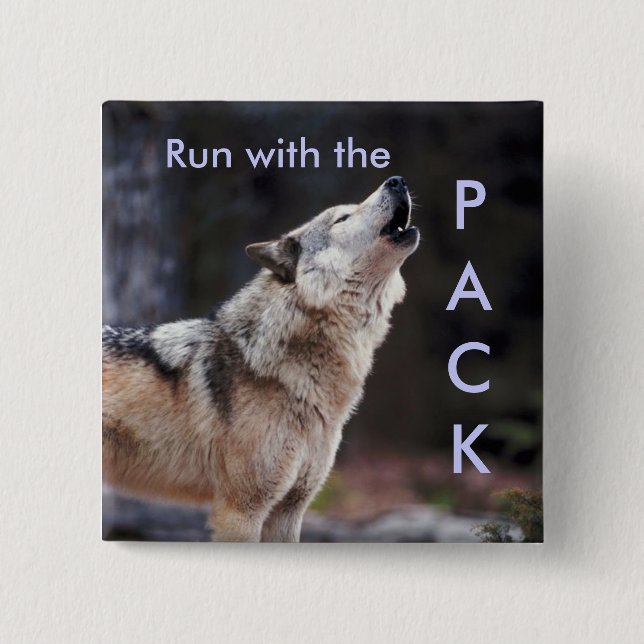 Run with the Pack 15 Cm Square Badge (Front)