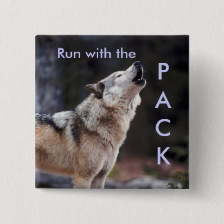 Run with the Pack 15 Cm Square Badge