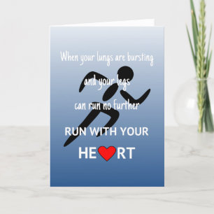 Run with your heart motivation card