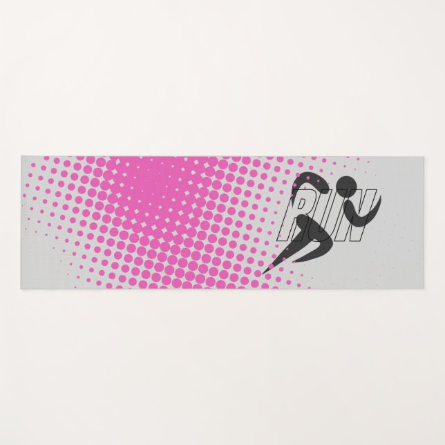 RUN Workout /Athletic Fitness Exercise Yoga Mat (Front (Horizontal))