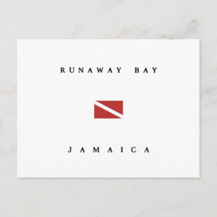 Runaway Bay Jamaica Scuba Dive Flag Postcard
