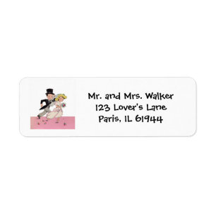 Runaway Bride & Groom Return Address Label