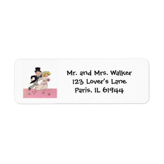 Runaway Bride & Groom Return Address Label