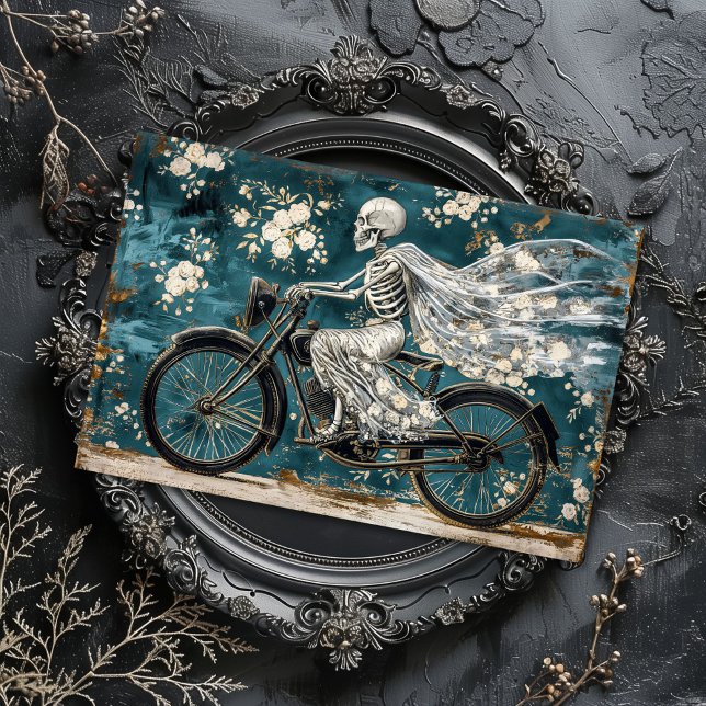Runaway Bride Vintage Gothic Skeleton Decoupage  Tissue Paper (Creator Uploaded)
