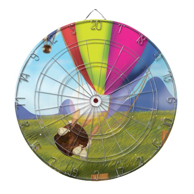 Runaway Cartoon Balloon Dartboard (Front)