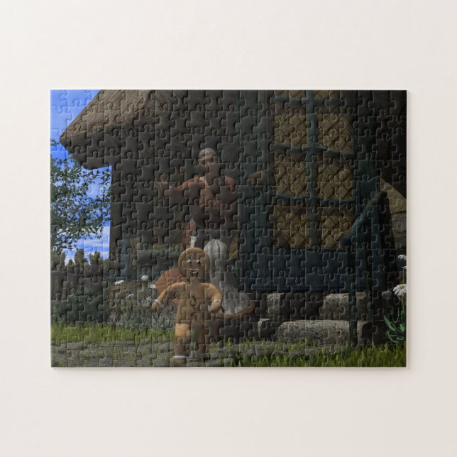Runaway Gingerbread Man Jigsaw Puzzle (Horizontal)