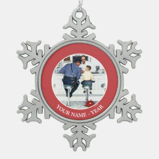 Runaway Snowflake Pewter Christmas Ornament