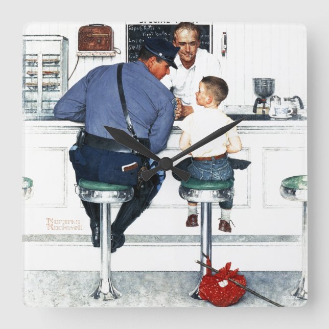 Runaway Square Wall Clock (Front)