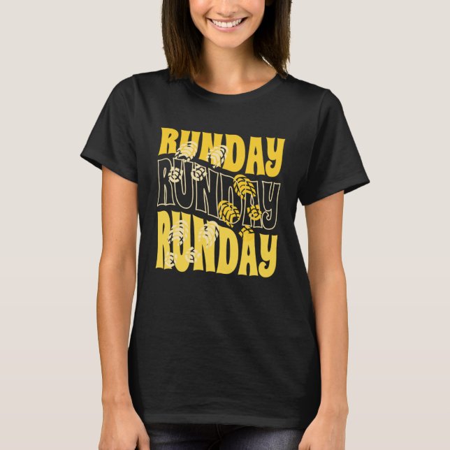 Runday Running  Sport Runner Exercise Workout Hike T-Shirt (Front)
