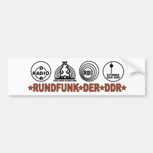 RUNDFUNK DER DDR BUMPER STICKER