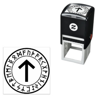 Rune Circle [17. Tiwaz] Self-Inking Stamp