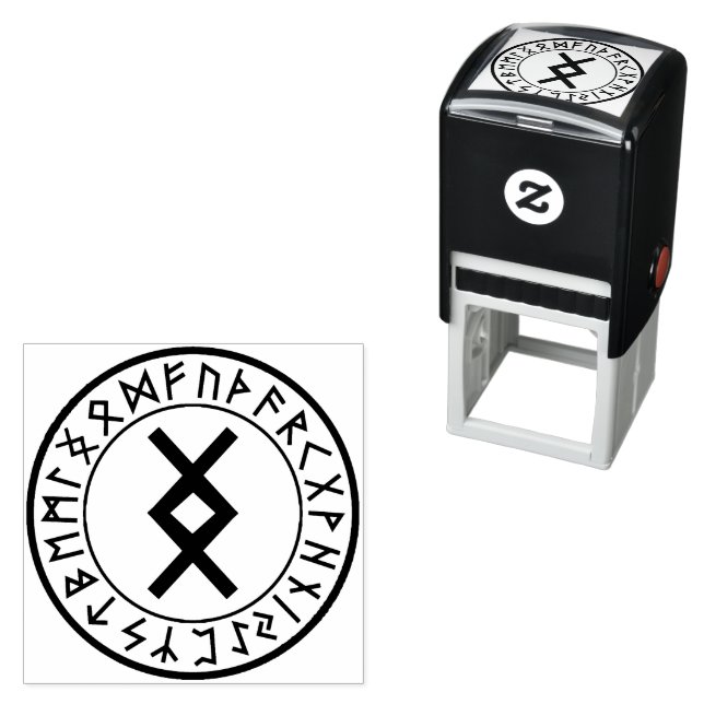 Rune Circle [22. Inguz] Self-Inking Stamp (In Situ)
