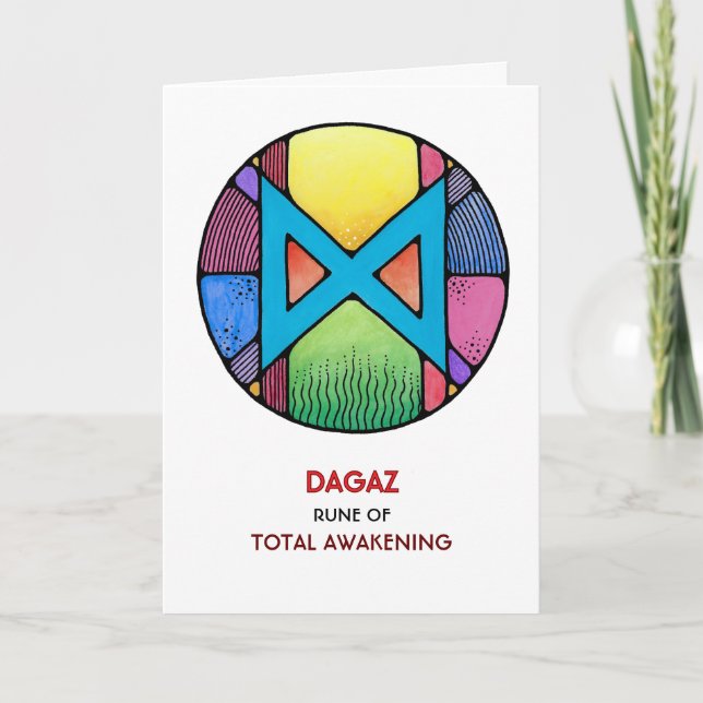 Rune Dagaz - Total Awakening - Art Nouveau Card (Front)