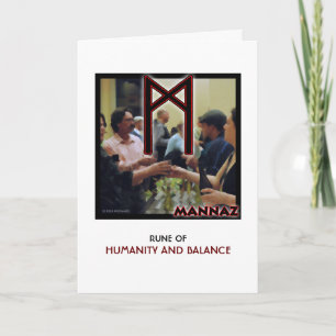 Rune Mannaz - Humanity & Balance Card