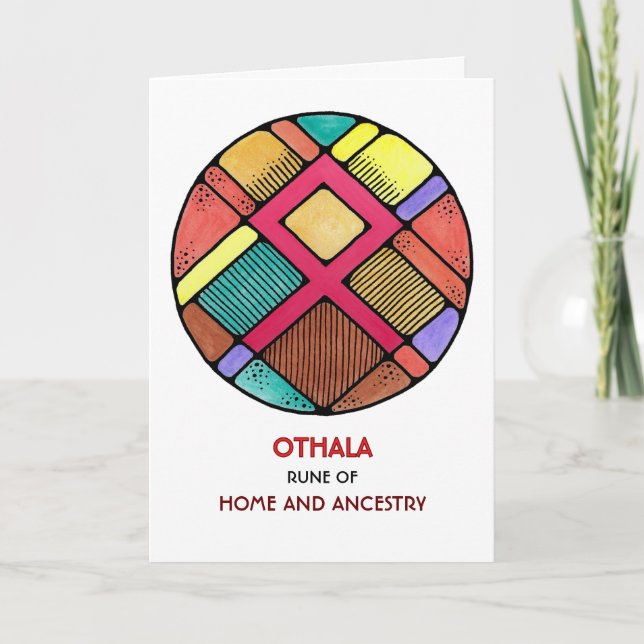 Rune Othala - Home & Ancestry - Art Nouveau Card (Front)
