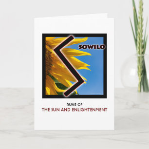 Rune Sowilo - Sun & Enlightenment - Sunflower Card