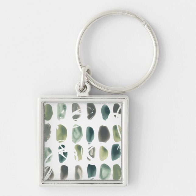 Rune Stone - Green Key Ring (Front)