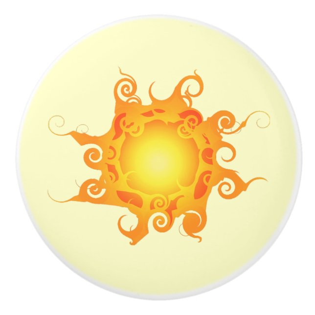 Rune Sun Ceramic Pull (Front)