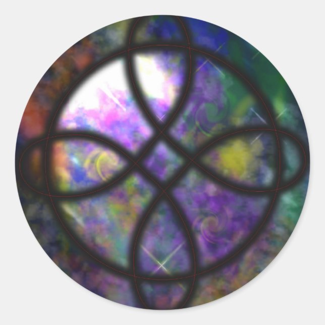 RuneArt by Atena Komar Protection Classic Round Sticker (Front)