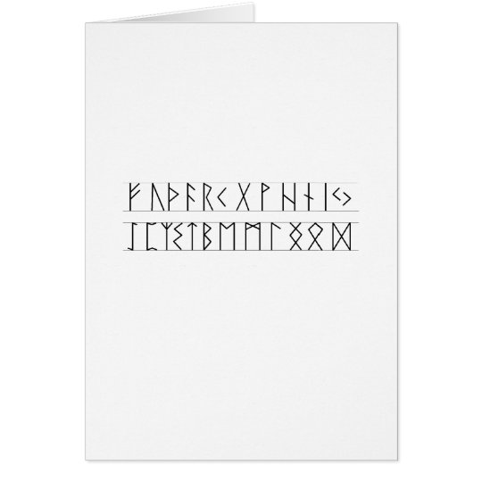 Runes Elder Futhark Card
