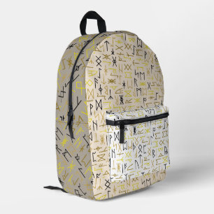 Runes Printed Backpack