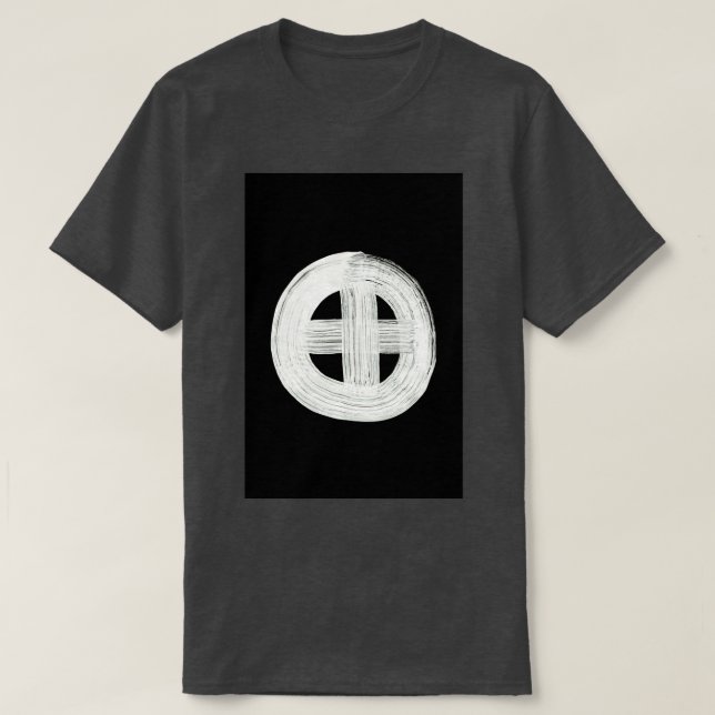 Runes Symbols Solar System 0004 Earth Inverted T-Shirt (Design Front)