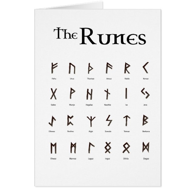 Runes - the Elder Futhark Card (Front)