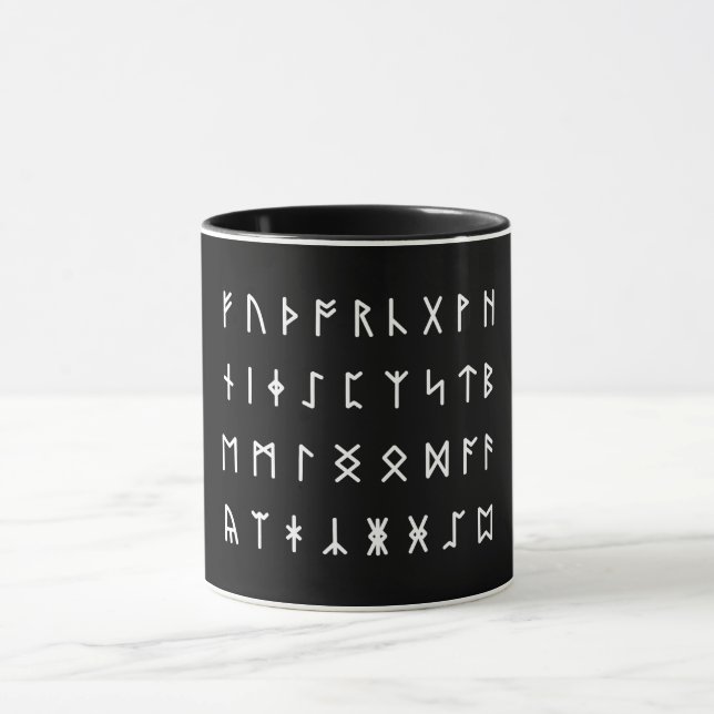 Runic Alphabet [Futhorc] Mug (Center)