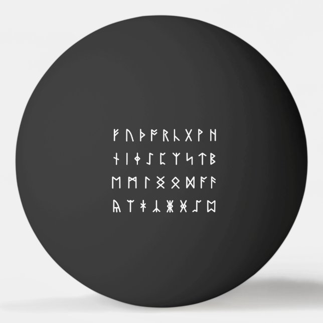 Runic Alphabet [Futhorc] Ping Pong Ball (Front)