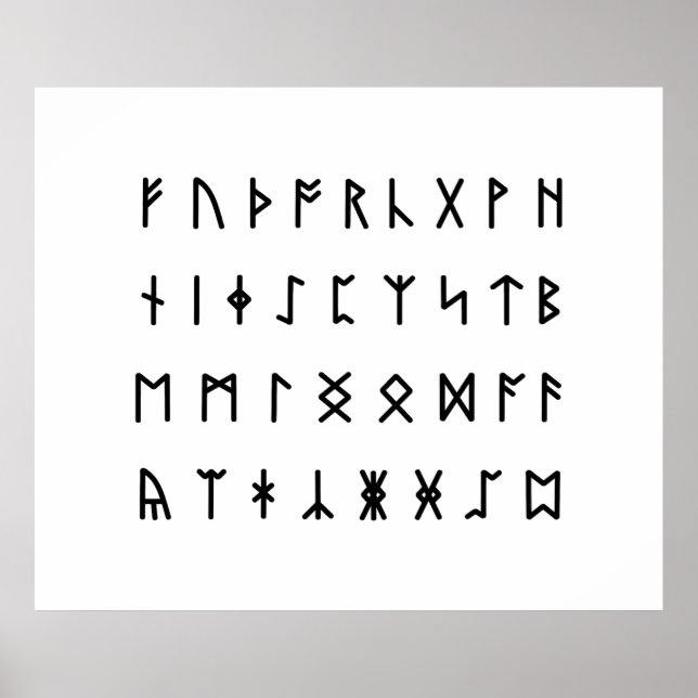 Runic Alphabet [Futhorc] Poster (Front)