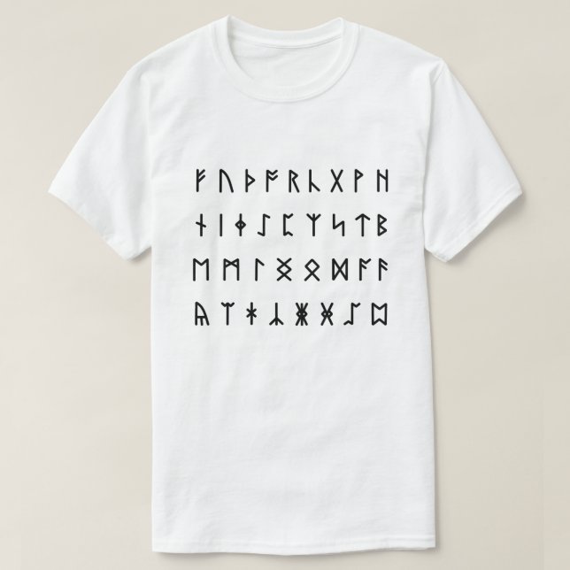 Runic Alphabet [Futhorc] T-Shirt (Design Front)