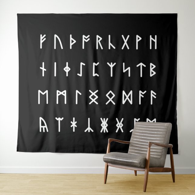 Runic Alphabet [Futhorc] Tapestry (In Situ (Horizontal))