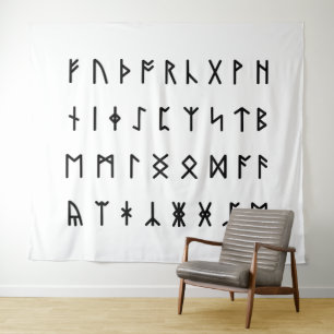 Runic Alphabet [Futhorc] Tapestry