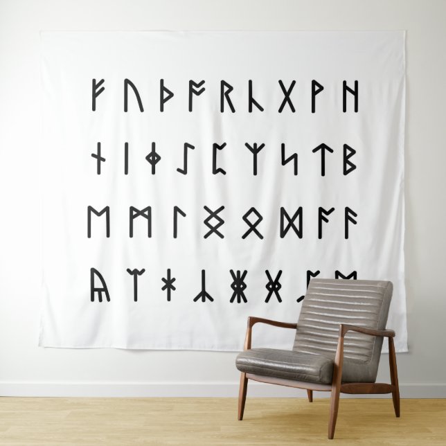 Runic Alphabet [Futhorc] Tapestry (In Situ (Horizontal))