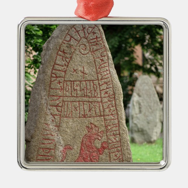 Runic stone metal ornament (Front)