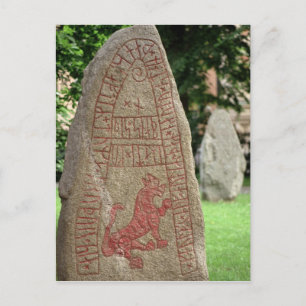 Runic stone postcard