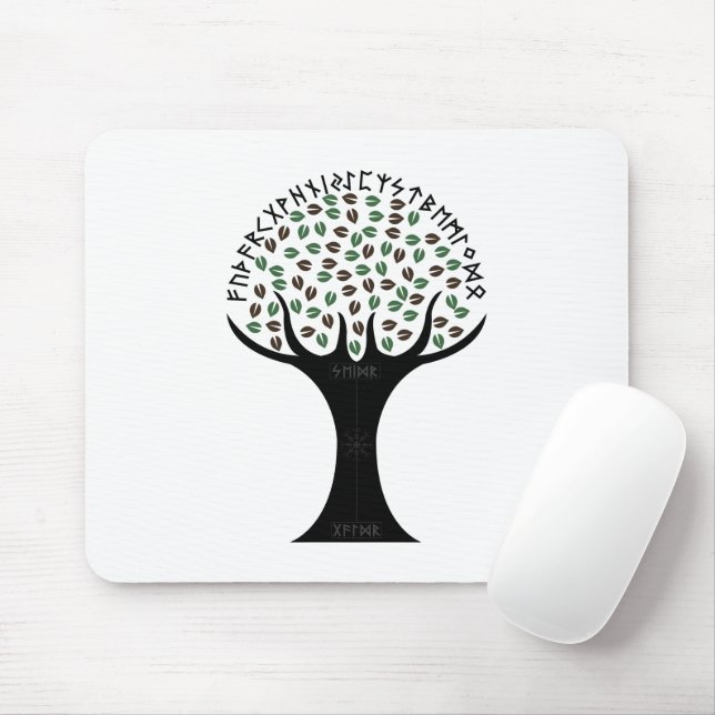 Runic Tree Mouse Pad (With Mouse)