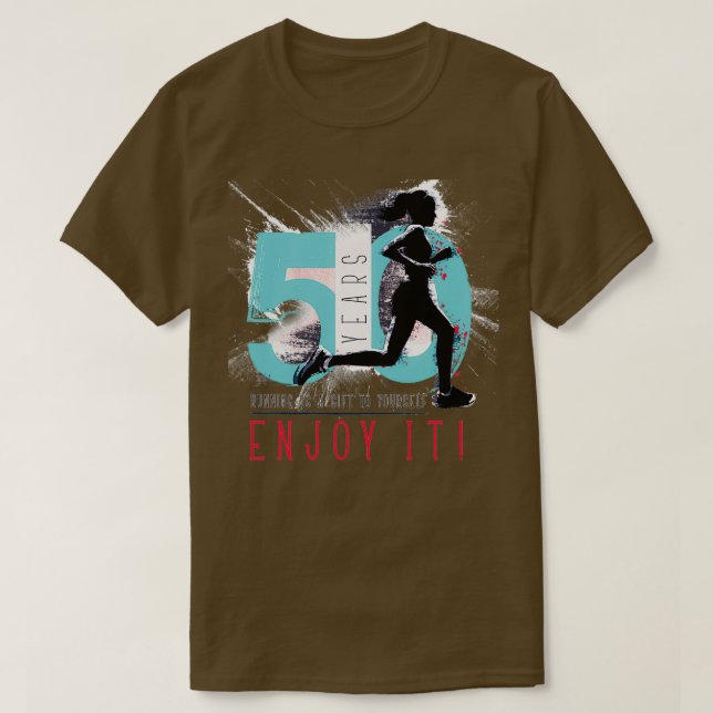 Runner 50th Birthday T-Shirt (Design Front)