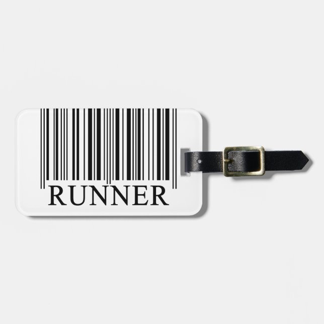 Runner Barcode Luggage Tag (Front Horizontal)