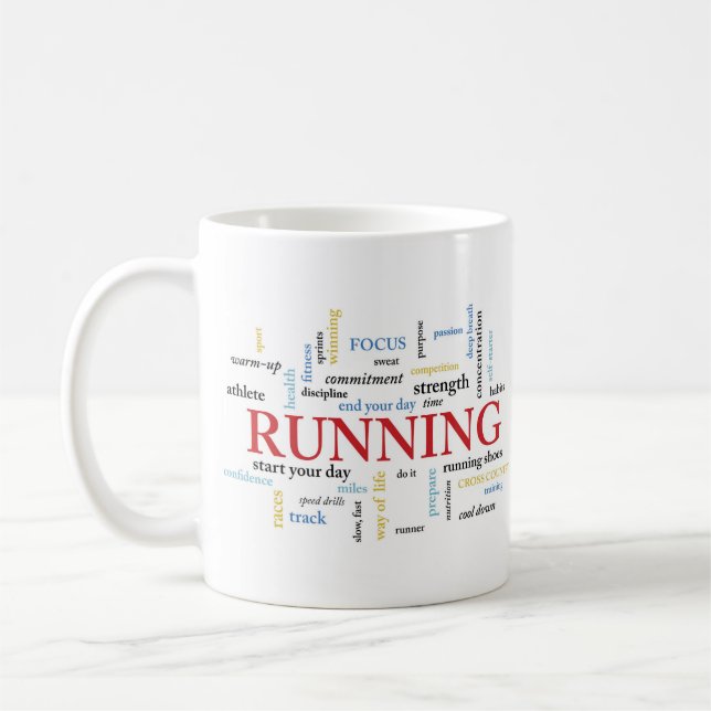 Runner Birthday with Words Gift Mug (Left)