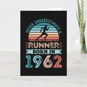 Runner born in 1962 60th Birthday Gift Running Dad Card