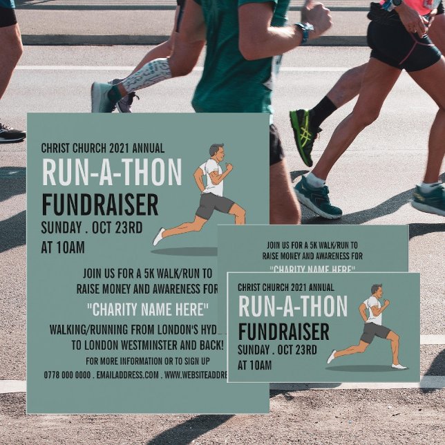 Runner, Charity Run-Walk-a-Thon Event Advertising Flyer (Creator Uploaded)