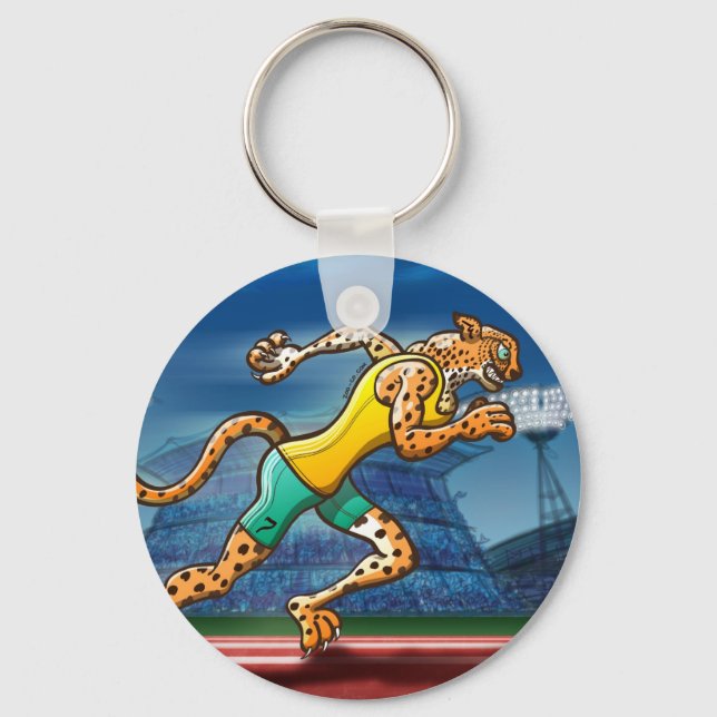 Runner Cheetah Key Ring (Front)
